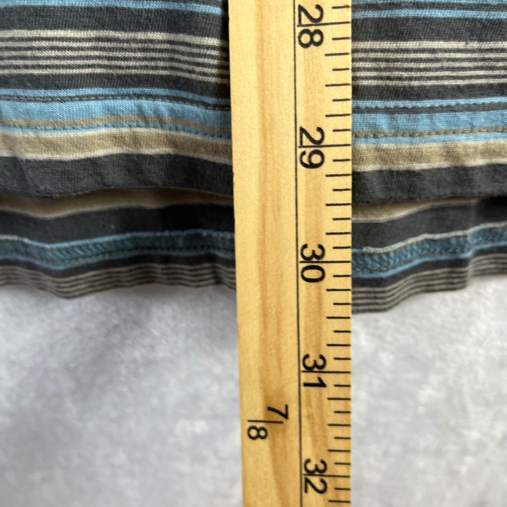 Aigle Long Sleeve Polo Mens XXL Blue Striped New Organic Cotton Pocket Shirt - Picture 5 of 12